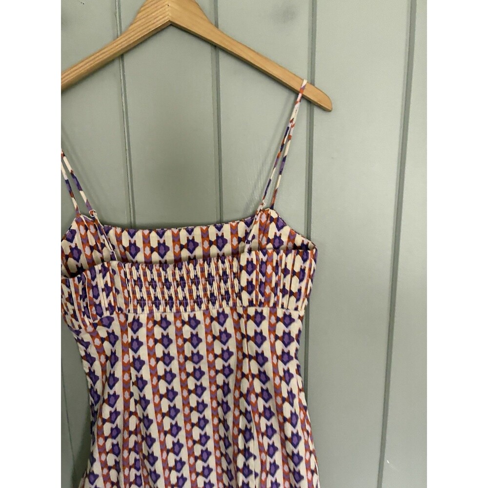 NWT Anthropologie Maeve The Ophelia Sleeveless Linen Mini Dress 4 Purple Orange - Picture 5 of 8